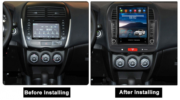 Navigatie dedicata Mitsubishi ASX,Tesla Style, ANDROID 13,Carplay&Android Auto, 10 inch , 8+128GB, Internet, Aplicatii, Waze, GPS [3]