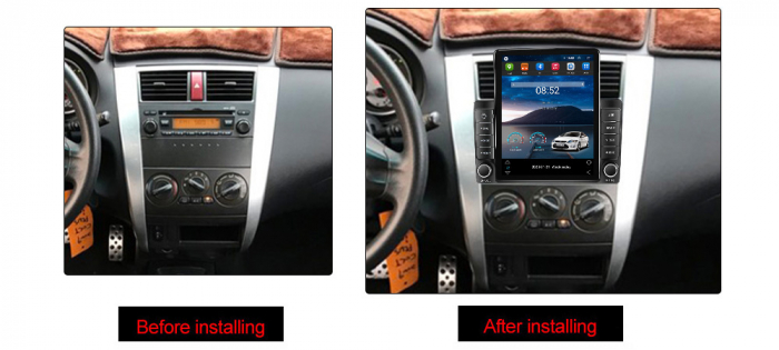 Navigatie dedicata Mitsubishi Colt Plus 2007-2012,Tesla Style, ANDROID 13,Carplay&Android Auto, 10 inch , 8+128GB, Internet, Aplicatii, Waze, GPS [3]