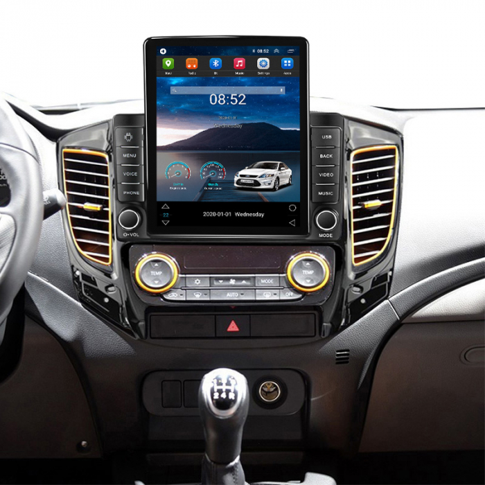 Navigatie dedicata Mitsubishi L200 2015-2019,Tesla Style, ANDROID 13,Carplay&Android Auto, 10 inch , 8+128GB, Internet, Aplicatii, Waze, GPS [4]