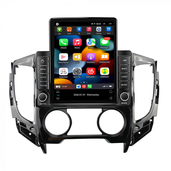 Navigatie dedicata Mitsubishi L200 2015-2019,Tesla Style, ANDROID 13,Carplay&Android Auto, 10 inch , 8+128GB, Internet, Aplicatii, Waze, GPS [2]