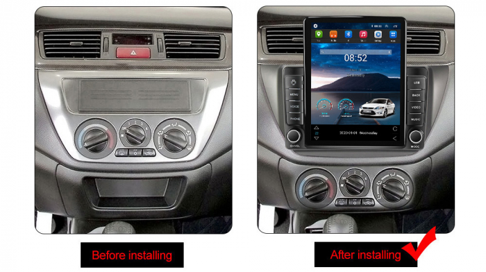 Navigatie dedicata Mitsubishi Lancer IX 2006-2010,Tesla Style, ANDROID 13,Carplay&Android Auto, 10 inch , 8+128GB, Internet, Aplicatii, Waze, GPS [3]