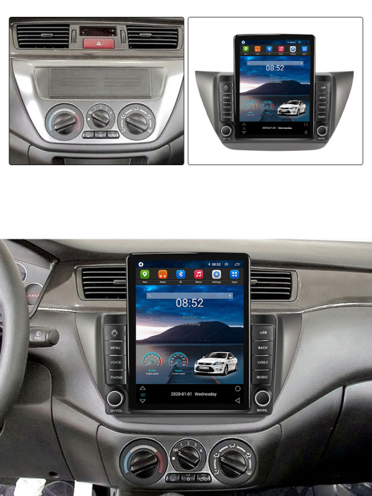 Navigatie dedicata Mitsubishi Lancer IX 2006-2010,Tesla Style, ANDROID 13,Carplay&Android Auto, 10 inch , 8+128GB, Internet, Aplicatii, Waze, GPS [4]