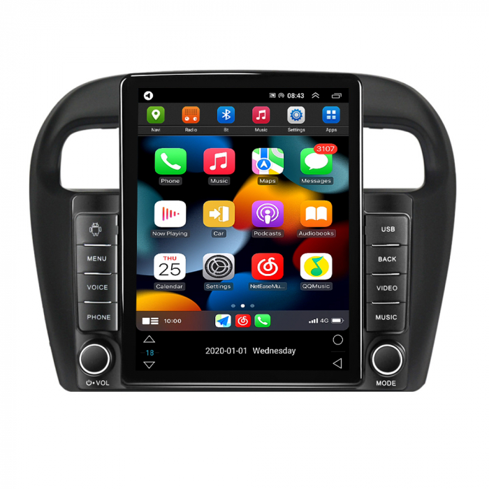 Navigatie dedicata Mitsubishi Mirage Attrage 2012-2018,Tesla Style, ANDROID 13,Carplay&Android Auto, 10 inch , 8+128GB, Internet, Aplicatii, Waze, GPS [2]