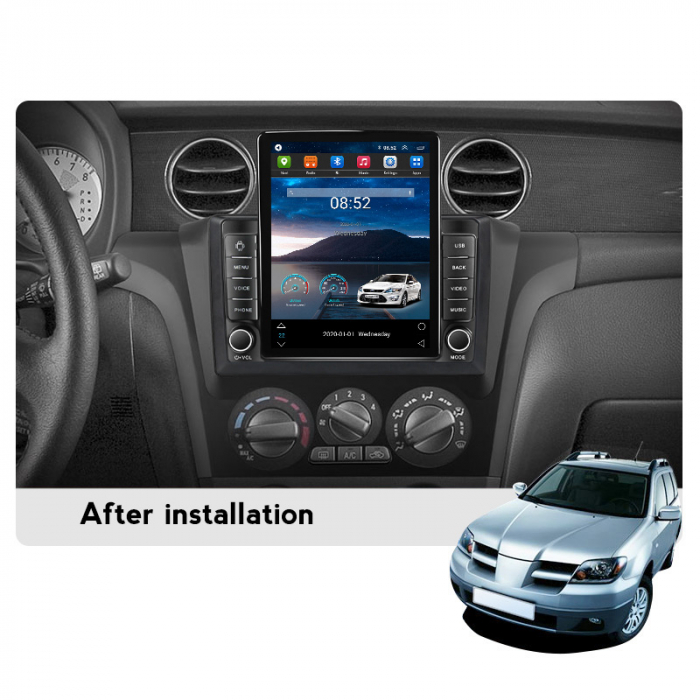 Navigatie dedicata Mitsubishi Outlander 2001-2005,Tesla Style, ANDROID 13,Carplay&Android Auto, 10 inch , 8+128GB, Internet, Aplicatii, Waze, GPS [4]
