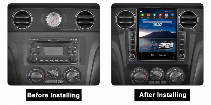 Navigatie dedicata Mitsubishi Outlander 2001-2005,Tesla Style, ANDROID 13,Carplay&Android Auto, 10 inch , 8+128GB, Internet, Aplicatii, Waze, GPS [3]