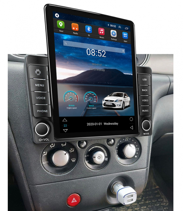 Navigatie dedicata Mitsubishi Outlander 2004-2008,Tesla Style, ANDROID 13,Carplay&Android Auto, 10 inch , 8+128GB, Internet, Aplicatii, Waze, GPS [4]