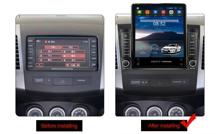 Navigatie dedicata Mitsubishi Outlander 2005-2011,Tesla Style, ANDROID 13,Carplay&Android Auto, 10 inch , 8+128GB, Internet, Aplicatii, Waze, GPS [3]
