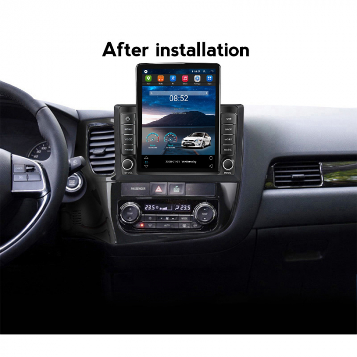 Navigatie dedicata Mitsubishi Outlander 2012-2018,Tesla Style, ANDROID 13,Carplay&Android Auto, 10 inch , 8+128GB, Internet, Aplicatii, Waze, GPS [4]