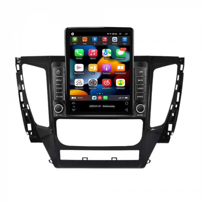 Navigatie dedicata Mitsubishi Pajero 2016-2018,Tesla Style, ANDROID 13,Carplay&Android Auto, 10 inch , 8+128GB, Internet, Aplicatii, Waze, GPS [2]