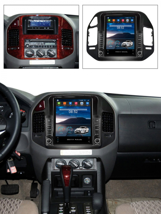 Navigatie dedicata Mitsubishi Pajero V73,Tesla Style, ANDROID 13,Carplay&Android Auto, 10 inch , 8+128GB, Internet, Aplicatii, Waze, GPS [4]