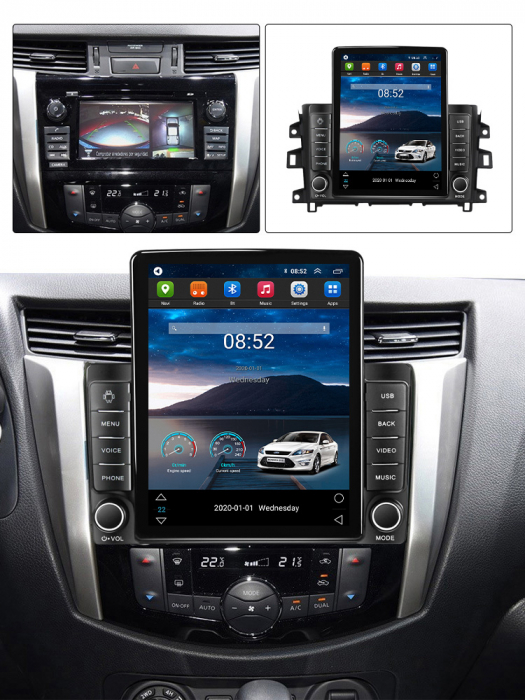 Navigatie dedicata Nissan Navara NP300 2011-2016,Tesla Style, ANDROID 13,Carplay&Android Auto, 10 inch , 8+128GB, Internet, Aplicatii, Waze, GPS [4]