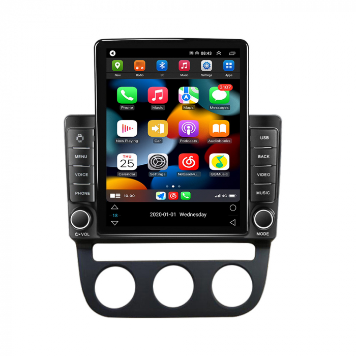 Navigatie dedicata VW Jetta 5 2005-2010, Tesla Style, ANDROID 13, 10 inch , 8+128GB, Internet, Aplicatii, Waze, GPS [2]