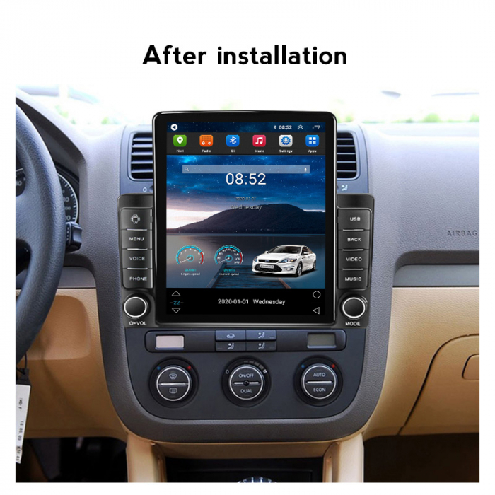 Navigatie dedicata VW Jetta 5 2005-2010, Tesla Style, ANDROID 13, 10 inch , 8+128GB, Internet, Aplicatii, Waze, GPS [4]