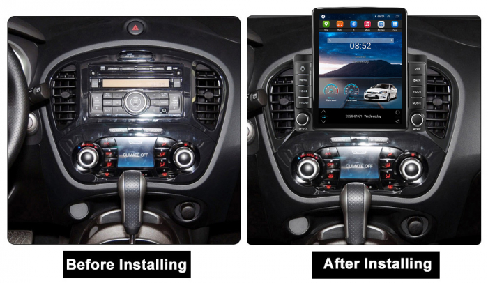 Navigatie dedicata Nissan Juke 2010-2014,Tesla Style, ANDROID 13,Carplay&Android Auto, 10 inch , 8+128GB, Internet, Aplicatii, Waze, GPS [3]