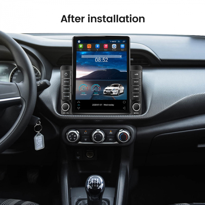 Navigatie dedicata Nissan Kicks Micra P15 2016-2020,Tesla Style, ANDROID 13,Carplay&Android Auto, 10 inch , 8+128GB, Internet, Aplicatii, Waze, GPS [4]