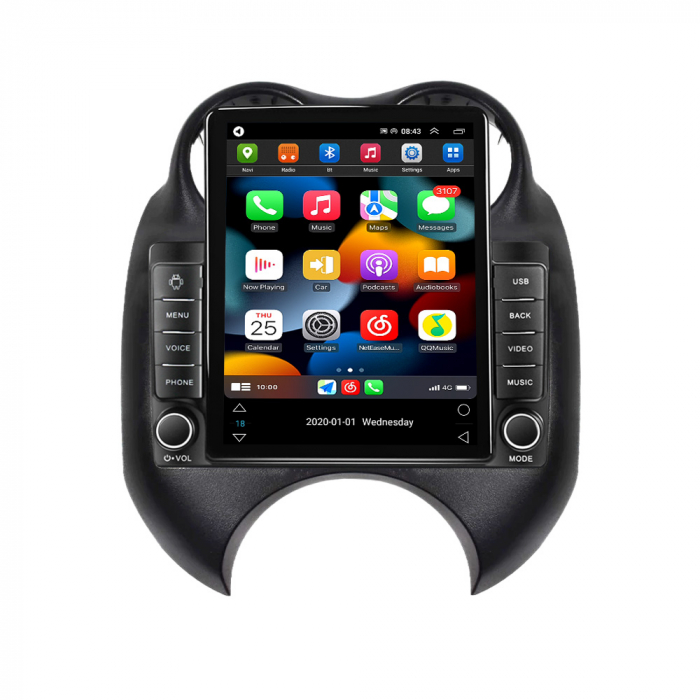 Navigatie dedicata Nissan March 2010-2013 & Micra 2010-2015 ,Tesla Style, ANDROID 13,Carplay&Android Auto, 10 inch , 8+128GB, Internet, Aplicatii, Waze, GPS [2]