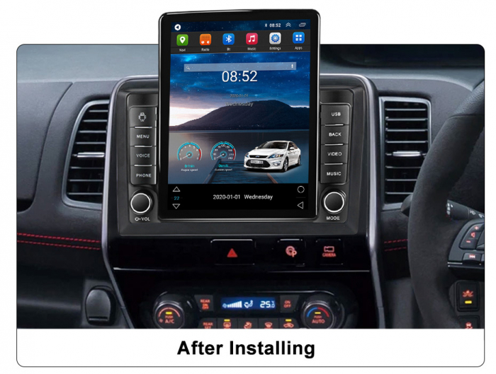 Navigatie dedicata Nissan Serena 2016-2018,Tesla Style, ANDROID 13,Carplay&Android Auto, 10 inch , 8+128GB, Internet, Aplicatii, Waze, GPS [3]