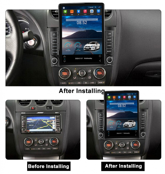 Navigatie dedicata Nissan Teana Altima 2008-2012,Tesla Style, ANDROID 13,Carplay&Android Auto, 10 inch , 8+128GB, Internet, Aplicatii, Waze, GPS [3]