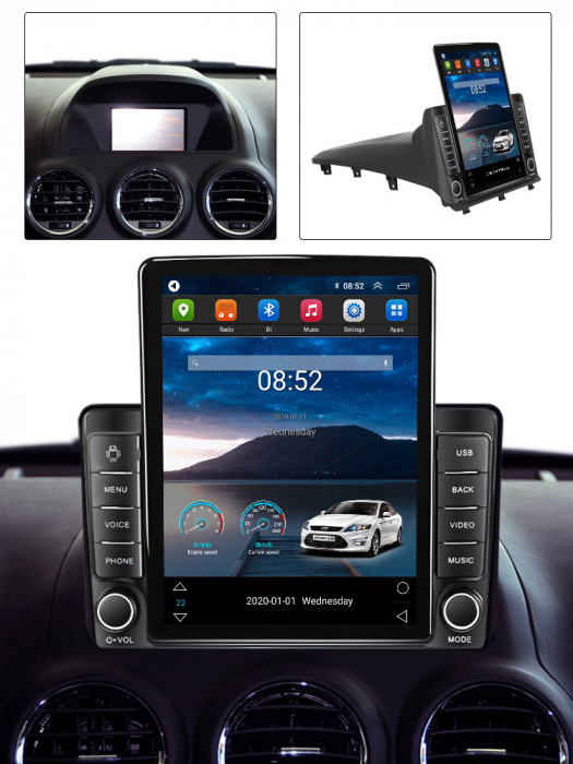 Navigatie dedicata Opel Antara 2006-2017,Tesla Style, ANDROID 13,Carplay&Android Auto, 10 inch , 8+128GB, Internet, Aplicatii, Waze, GPS [4]
