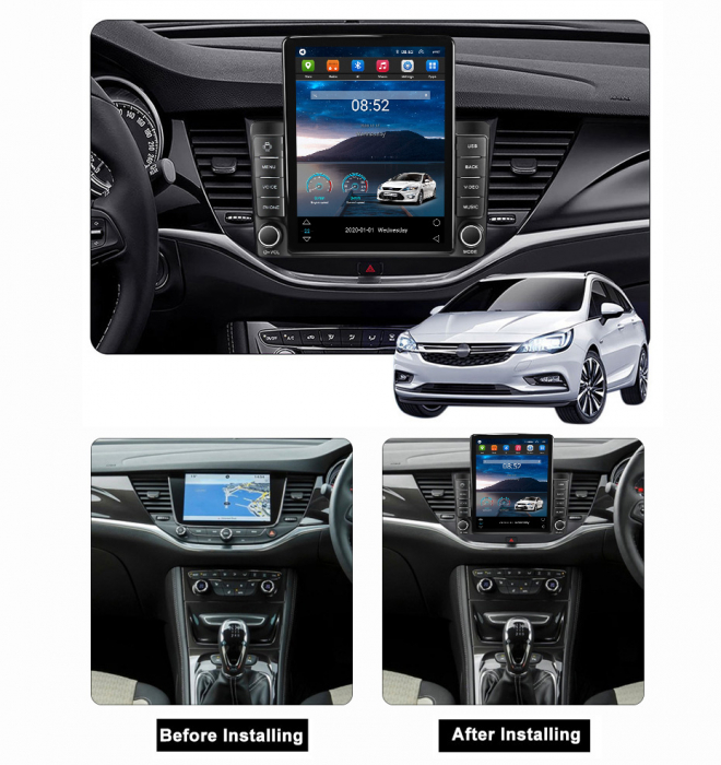 Navigatie dedicata Opel Astra K 2016-2020 Buick VERANO,Tesla Style, ANDROID 13,Carplay&Android Auto, 10 inch , 8+128GB, Internet, Aplicatii, Waze, GPS [3]