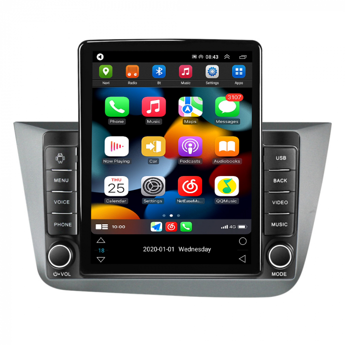 Navigatie dedicata Seat Altea 2004-2015,Tesla Style, ANDROID 13,Carplay&Android Auto, 10 inch , 8+128GB, Internet, Aplicatii, Waze, GPS [2]