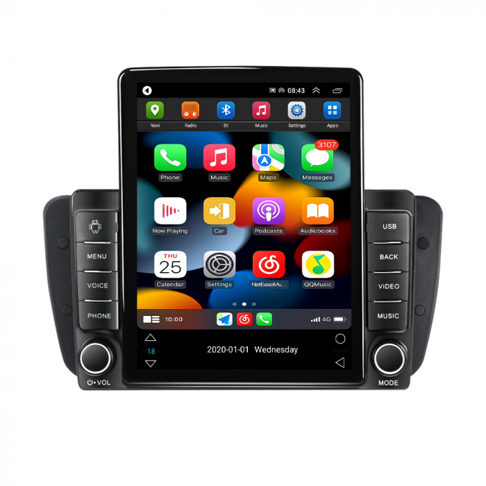 Navigatie dedicata Seat Ibiza 2009-2013,Tesla Style, ANDROID 13,Carplay&Android Auto, 10 inch , 8+128GB, Internet, Aplicatii, Waze, GPS [2]
