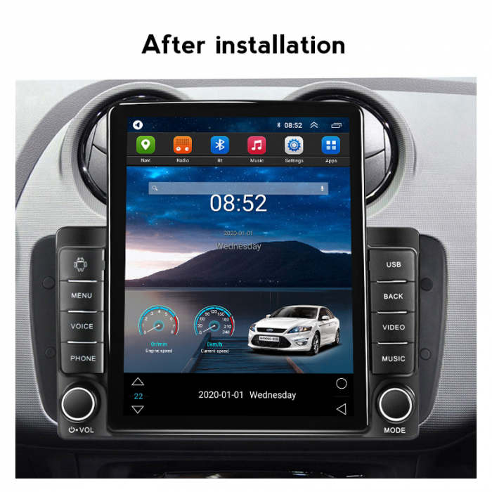 Navigatie dedicata Seat Ibiza 2009-2013,Tesla Style, ANDROID 13,Carplay&Android Auto, 10 inch , 8+128GB, Internet, Aplicatii, Waze, GPS [4]