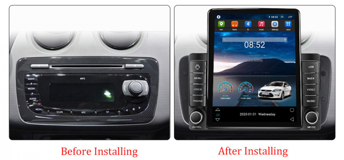 Navigatie dedicata Seat Ibiza 2009-2013,Tesla Style, ANDROID 13,Carplay&Android Auto, 10 inch , 8+128GB, Internet, Aplicatii, Waze, GPS [3]
