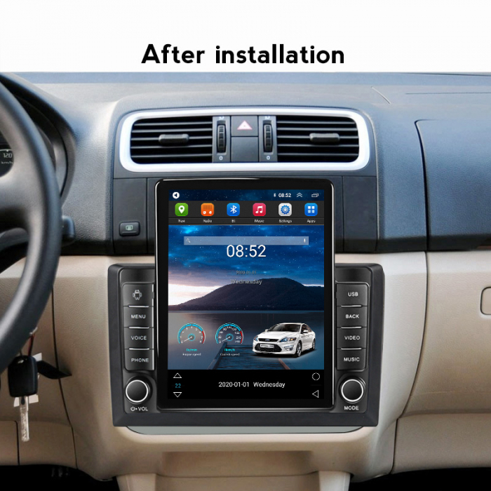 Navigatie dedicata Skoda Fabia 2007-2014,Tesla Style, ANDROID 13,Carplay&Android Auto, 10 inch , 8+128GB, Internet, Aplicatii, Waze, GPS [4]