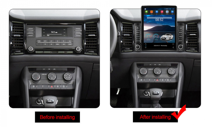 Navigatie dedicata Skoda Kodiaq 2016-2018,Tesla Style, ANDROID 13,Carplay&Android Auto, 10 inch , 8+128GB, Internet, Aplicatii, Waze, GPS [3]