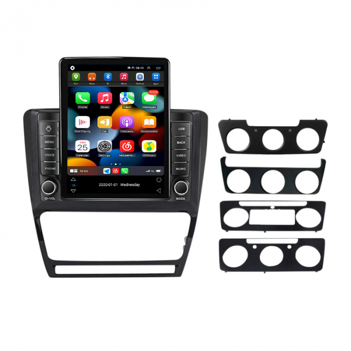 Navigatie dedicata Skoda Octavia 2008-2013,Tesla Style, ANDROID 13,Carplay&Android Auto, 10 inch , 8+128GB, Internet, Aplicatii, Waze, GPS [4]