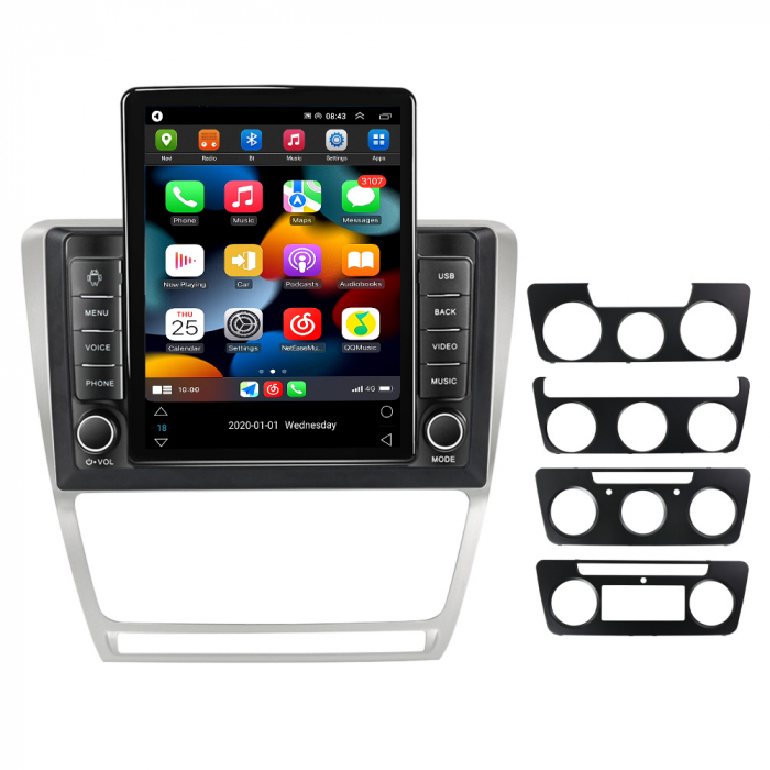 Navigatie dedicata Skoda Octavia 2008-2013,Tesla Style, ANDROID 13,Carplay&Android Auto, 10 inch , 8+128GB, Internet, Aplicatii, Waze, GPS [3]