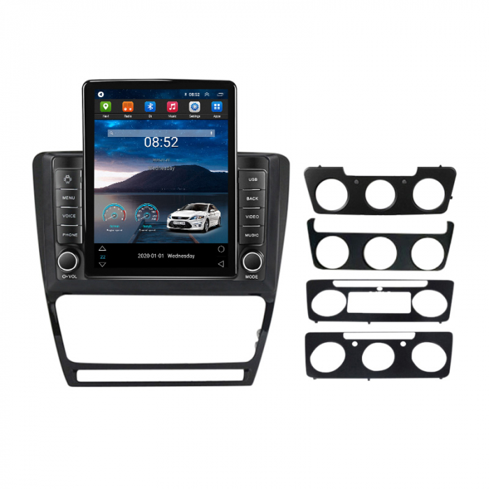 Navigatie dedicata Skoda Octavia 2008-2013,Tesla Style, ANDROID 13,Carplay&Android Auto, 10 inch , 8+128GB, Internet, Aplicatii, Waze, GPS [2]