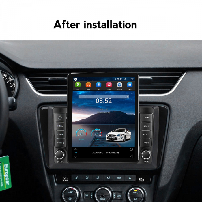 Navigatie dedicata Skoda Octavia 2013-2018,Tesla Style, ANDROID 13,Carplay&Android Auto, 10 inch , 8+128GB, Internet, Aplicatii, Waze, GPS [4]