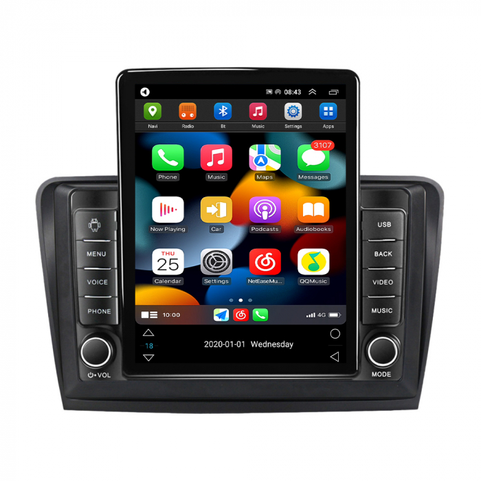 Navigatie dedicata Skoda Superb 2008-2015,Tesla Style, ANDROID 13,Carplay&Android Auto, 10 inch , 8+128GB, Internet, Aplicatii, Waze, GPS [2]