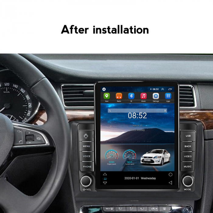 Navigatie dedicata Skoda Superb 2008-2015,Tesla Style, ANDROID 13,Carplay&Android Auto, 10 inch , 8+128GB, Internet, Aplicatii, Waze, GPS [4]