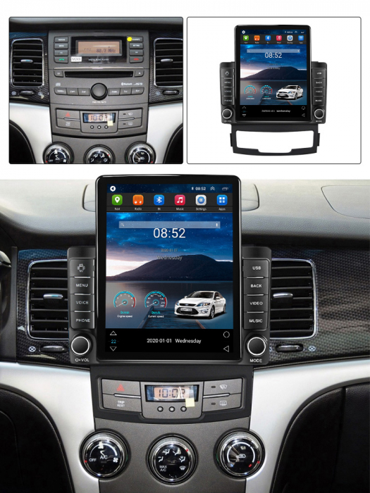 Navigatie dedicata SsangYong Korando 2010-2013,Tesla Style, ANDROID 13,Carplay&Android Auto, 10 inch , 8+128GB, Internet, Aplicatii, Waze, GPS [4]