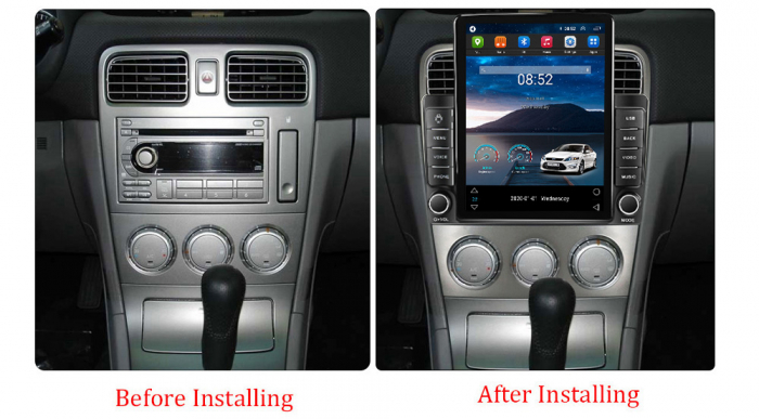 Navigatie dedicata Subaru Forester 2004-2008,Tesla Style, ANDROID 13,Carplay&Android Auto, 10 inch , 8+128GB, Internet, Aplicatii, Waze, GPS [3]