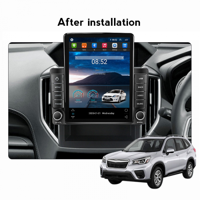 Navigatie dedicata Subaru Forester 2017-2020,Tesla Style, ANDROID 13,Carplay&Android Auto, 10 inch , 8+128GB, Internet, Aplicatii, Waze, GPS [4]
