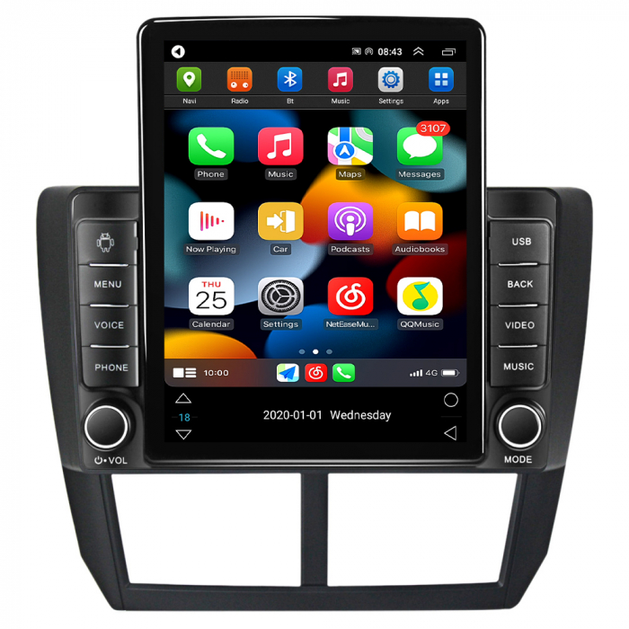 Navigatie dedicata Subaru Forester 3 2007-2013,Tesla Style, ANDROID 13,Carplay&Android Auto, 10 inch , 8+128GB, Internet, Aplicatii, Waze, GPS [2]