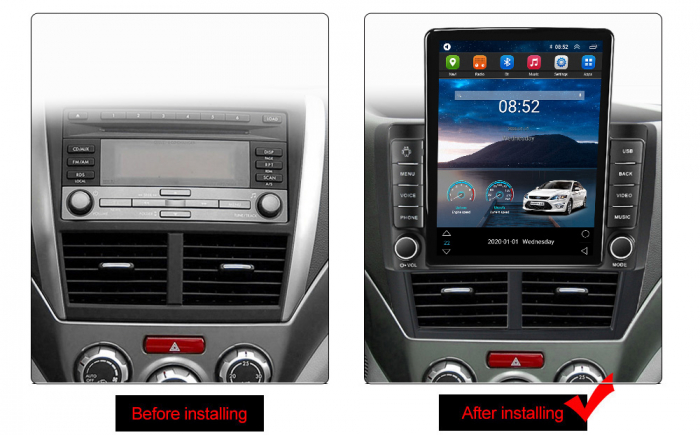 Navigatie dedicata Subaru Forester 3 2007-2013,Tesla Style, ANDROID 13,Carplay&Android Auto, 10 inch , 8+128GB, Internet, Aplicatii, Waze, GPS [3]