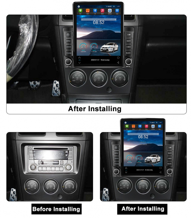 Navigatie dedicata Subaru Impreza 2002-2007,Tesla Style, ANDROID 13,Carplay&Android Auto, 10 inch , 8+128GB, Internet, Aplicatii, Waze, GPS [3]