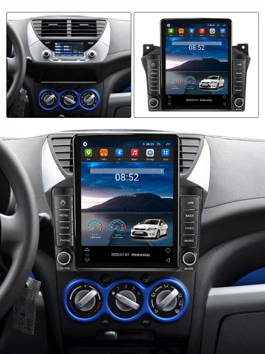 Navigatie dedicata Suzuki Alto 2009-2016,Tesla Style, ANDROID 13,Carplay&Android Auto, 10 inch , 8+128GB, Internet, Aplicatii, Waze, GPS [4]