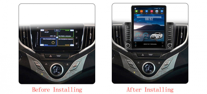 Navigatie dedicata Suzuki Baleno 2015-2018,Tesla Style, ANDROID 13,Carplay&Android Auto, 10 inch , 4+64GB, Internet, Aplicatii, Waze, GPS [3]