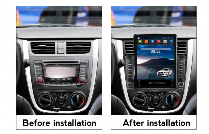 Navigatie dedicata Suzuki Celerio 2015-2018,Tesla Style, ANDROID 13,Carplay&Android Auto, 10 inch , 8+128GB, Internet, Aplicatii, Waze, GPS [3]