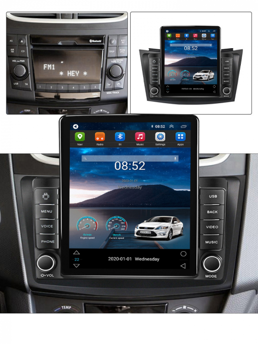 Navigatie dedicata Suzuki Swift 2011-2015,Tesla Style, ANDROID 13,Carplay&Android Auto, 10 inch , 8+128GB, Internet, Aplicatii, Waze, GPS [4]
