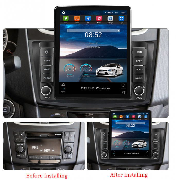 Navigatie dedicata Suzuki Swift 2011-2015,Tesla Style, ANDROID 13,Carplay&Android Auto, 10 inch , 8+128GB, Internet, Aplicatii, Waze, GPS [3]