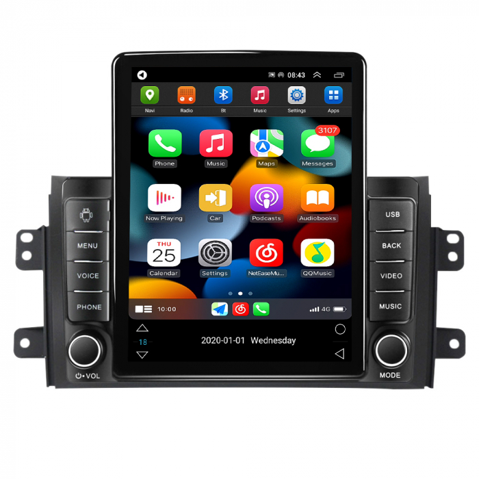 Navigatie dedicata Suzuki SX4 2006-2014,Tesla Style, ANDROID 13,Carplay&Android Auto, 10 inch , 8+128GB, Internet, Aplicatii, Waze, GPS [2]