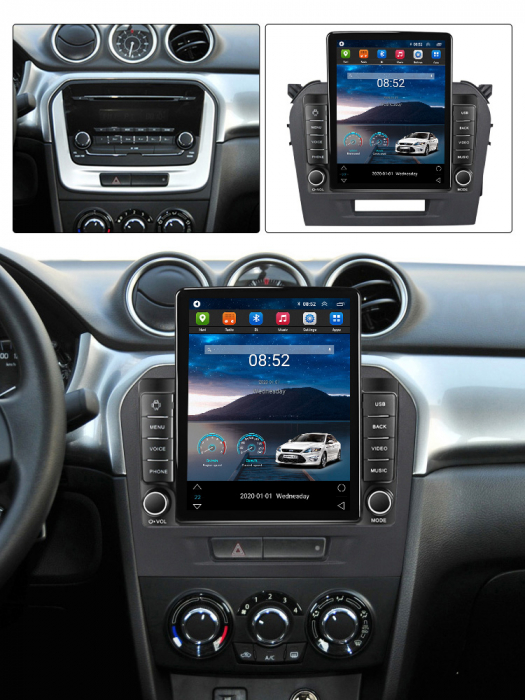 Navigatie dedicata Suzuki Vitara 2014-2018,Tesla Style, ANDROID 13,Carplay&Android Auto, 10 inch , 8+128GB, Internet, Aplicatii, Waze, GPS [4]