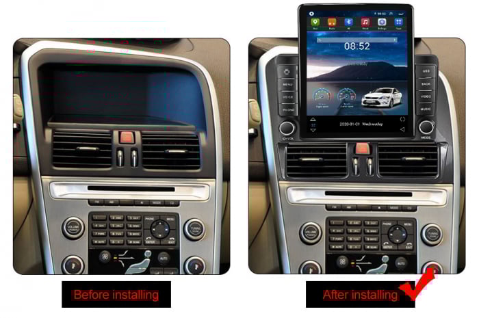 Navigatie dedicata Volvo XC60 Tesla Style, 8+128 GB, ANDROID 13,Carplay&Android Auto, 10 inch, Internet, Aplicatii, Waze, GPS [3]